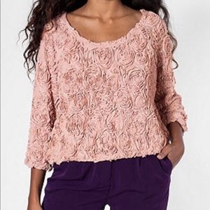 American Apparel 3D Flower Mesh Jumper